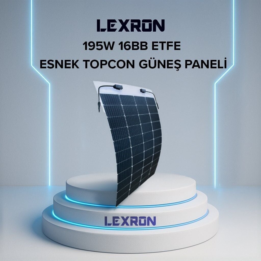 195W 16BB ETFE ESNEK TOPCON GÜNEŞ PANELİ