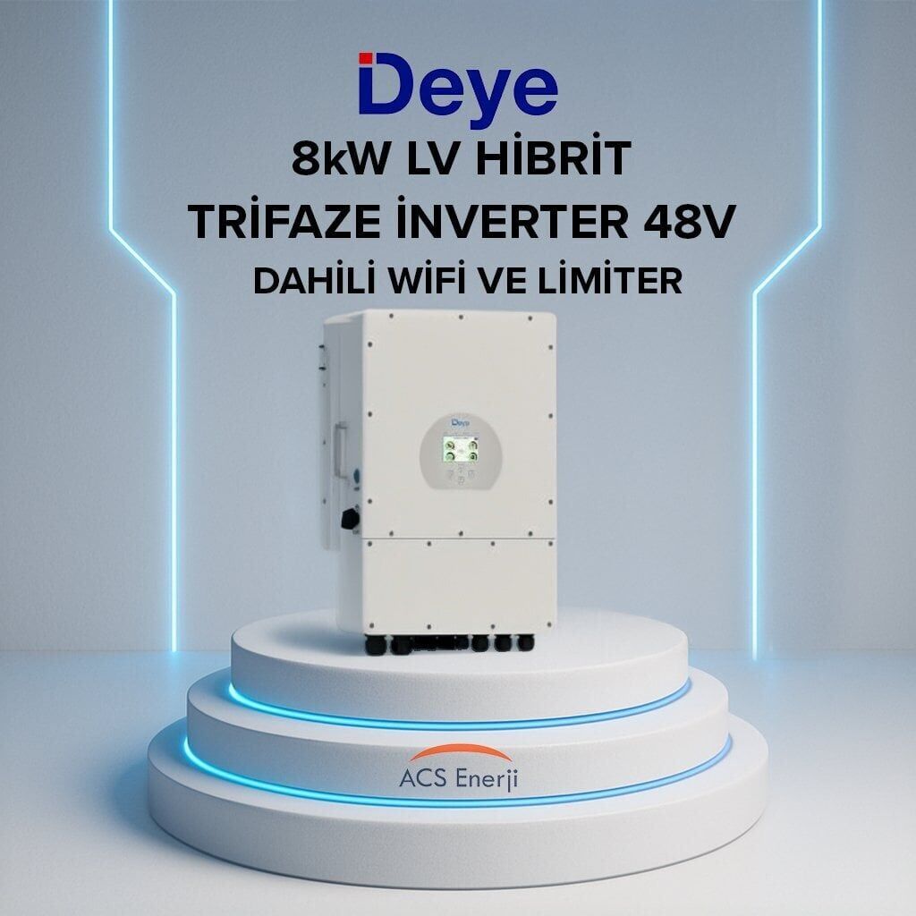 DEYE 8KW HİBRİT TRİFAZE İNVERTER LV