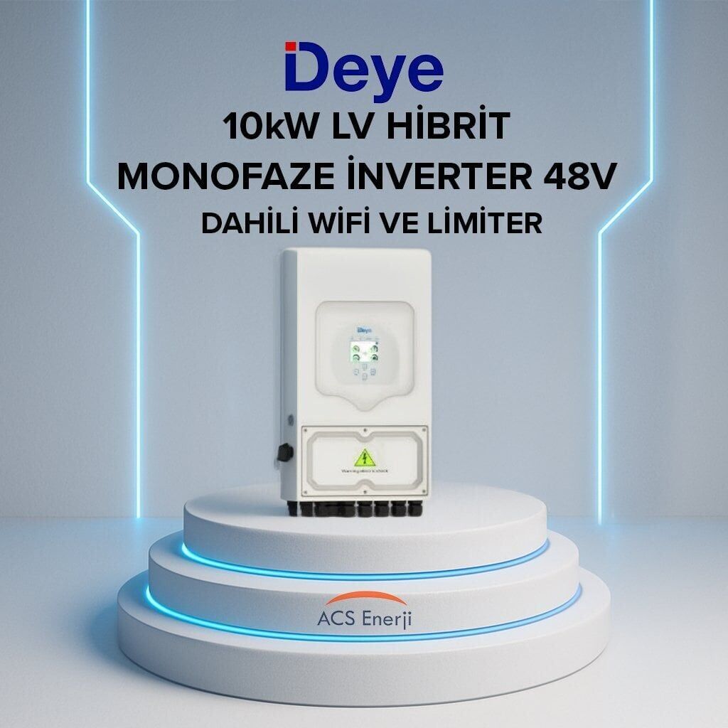DEYE 10KW HİBRİT MONOFAZE İNVERTER LV
