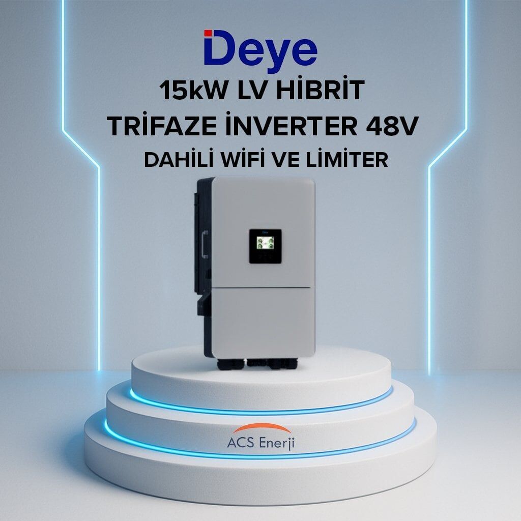 DEYE 15KW HİBRİT TRİFAZE İNVERTER LV