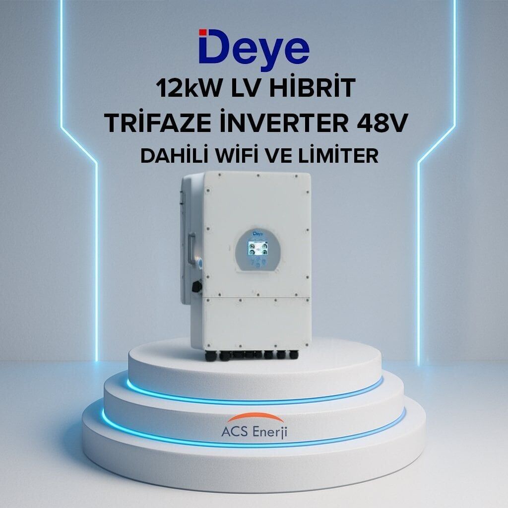 DEYE 12KW HİBRİT TRİFAZE İNVERTER LV