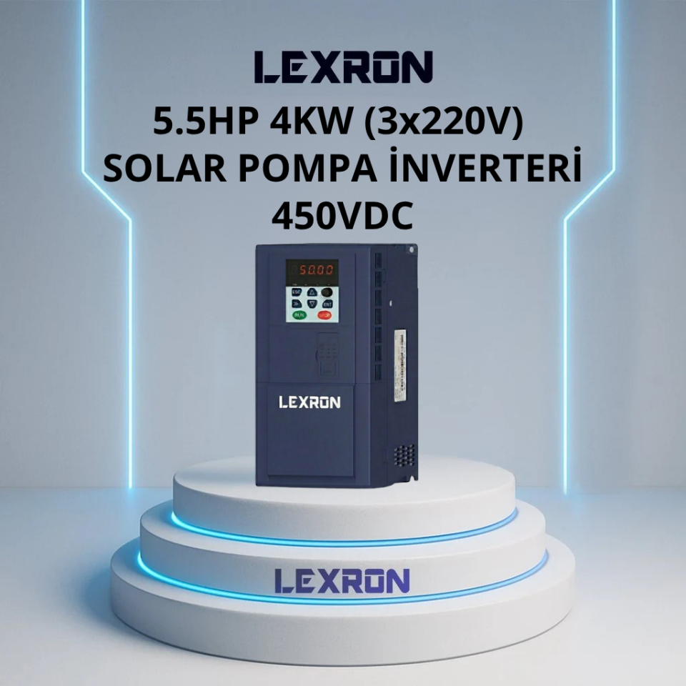 LEXRON 5.5HP 4kW (3x220V) SOLAR POMPA İNVERTERİ