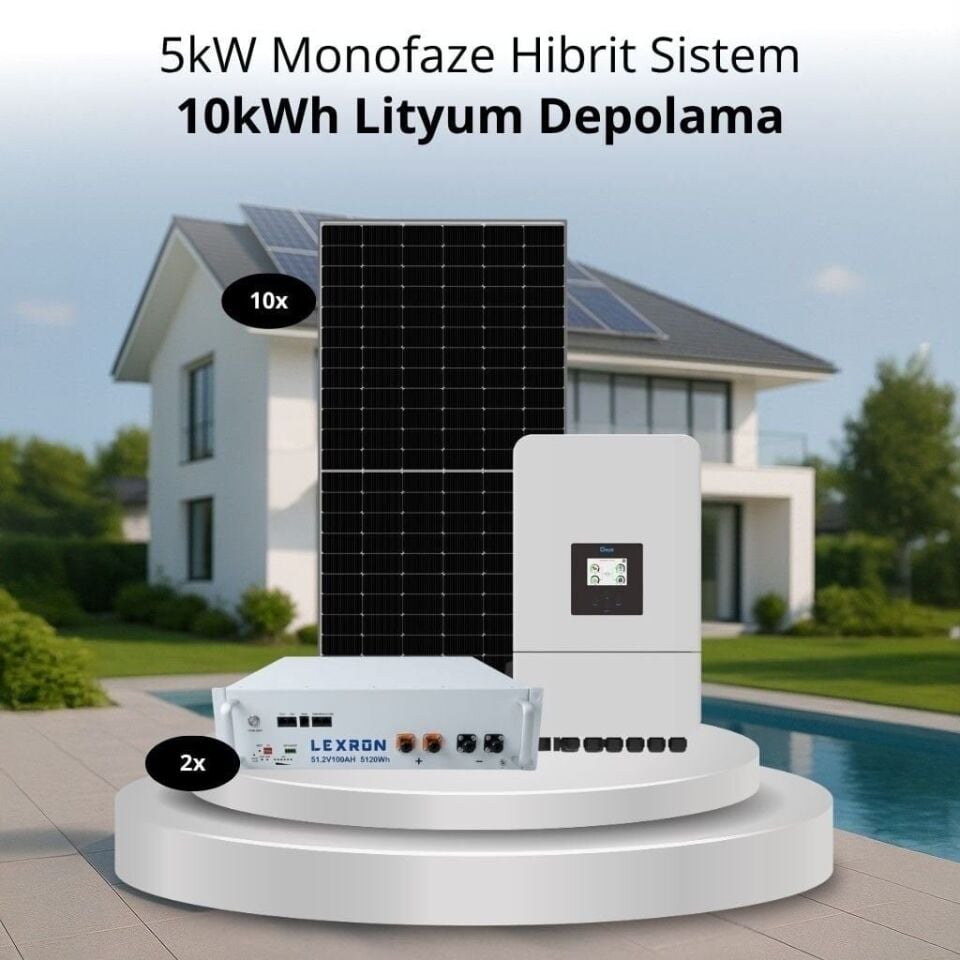 5kW MONOFAZE HİBRİT SİSTEM 2