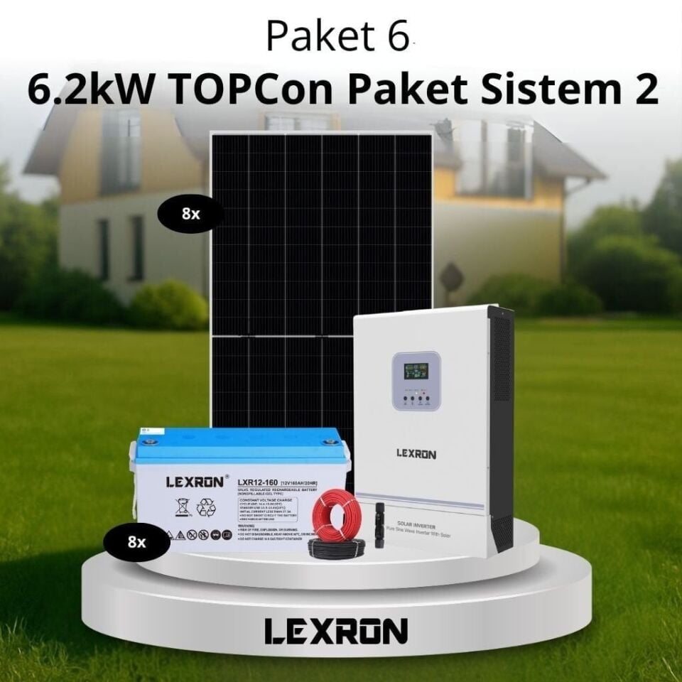 6.2kW JEL AKÜLÜ SOLAR PAKET SİSTEM 2 (PAKET 6)