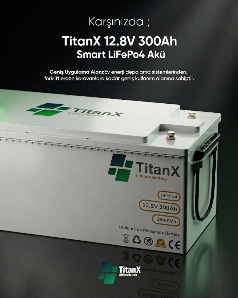 12.8V 300AH LİTYUM BATARYA