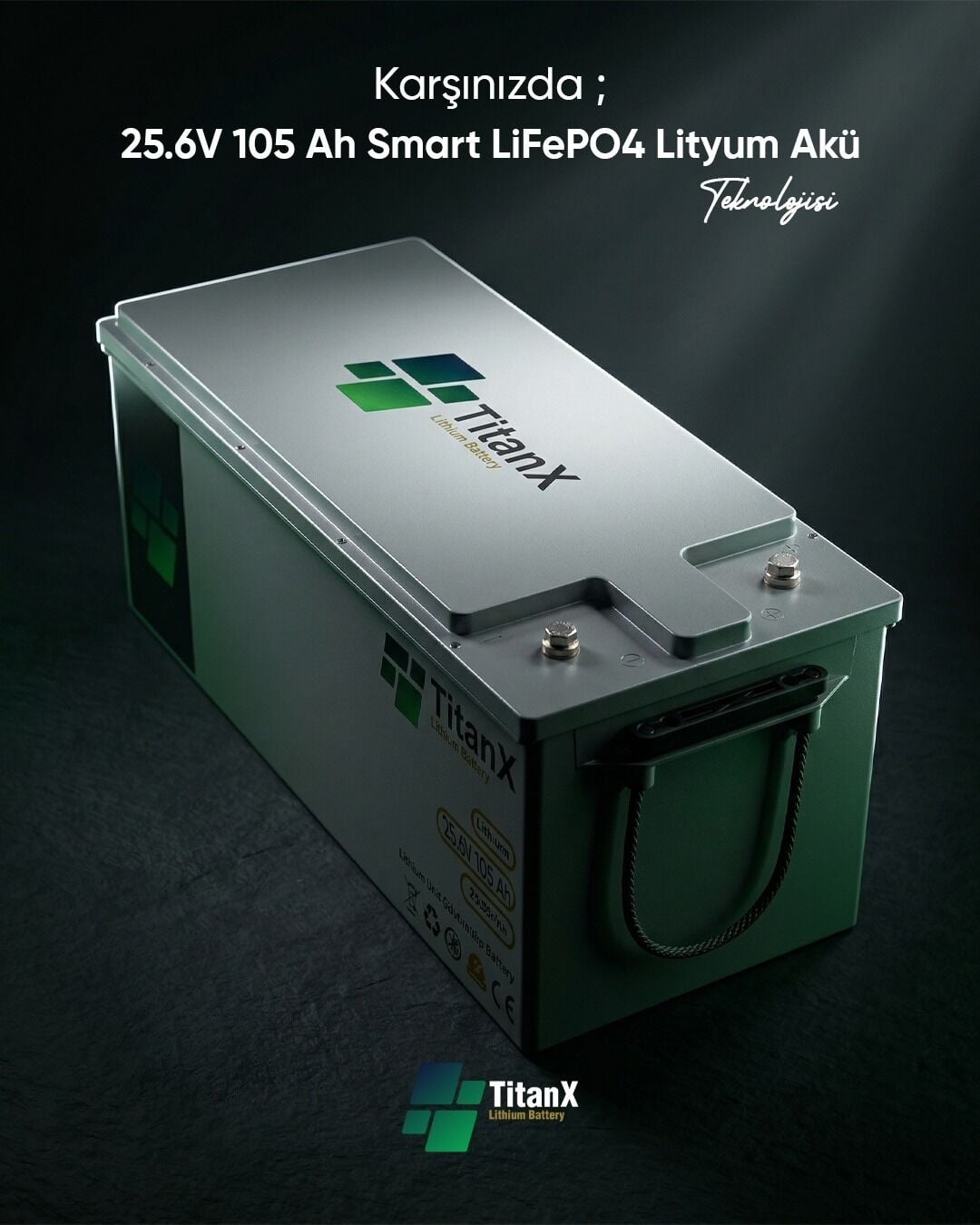 25.6V 105AH LİTYUM BATARYA