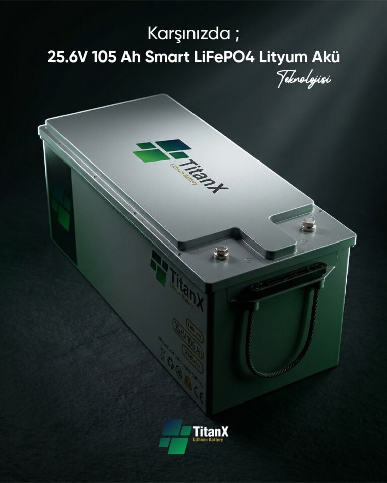 25.6V 105AH LİTYUM BATARYA