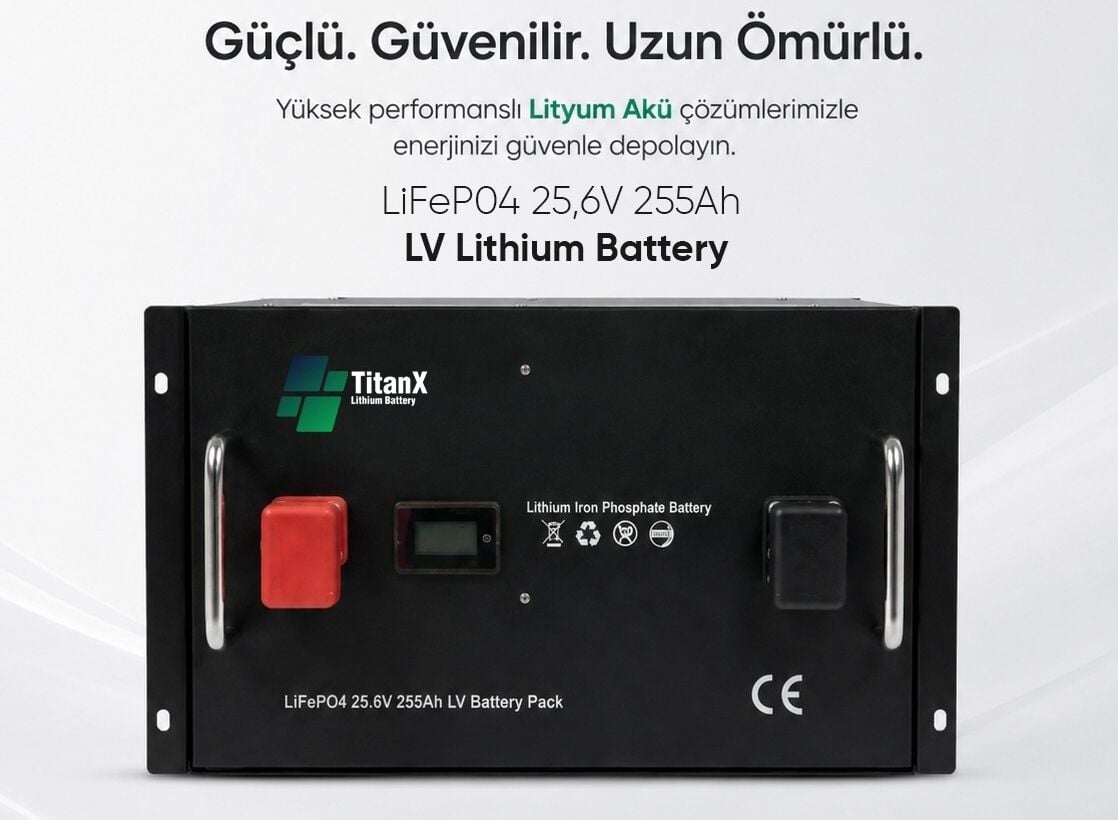 25.6V 255AH LİTYUM BATARYA