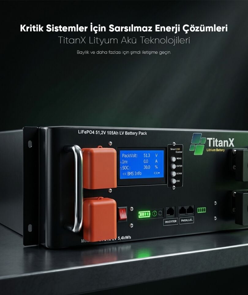 51.2V 105AH LİTYUM BATARYA