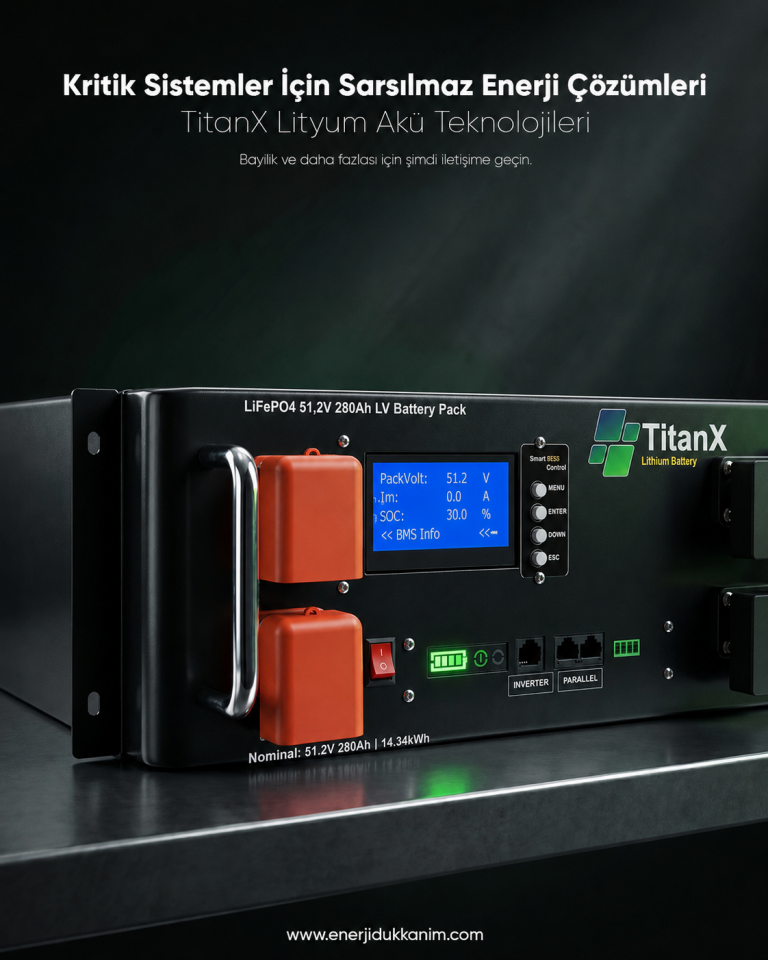 TitanX 51.2V 280Ah Mrx Pro Energy Storage System LiFePO4 Akü-Lityum Batarya