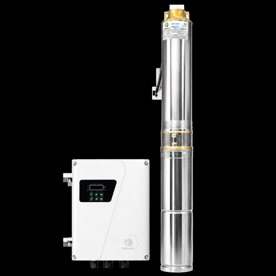 SOLINVED AC-DC Pompa 4 İnç 220V 2200 Watt 14 Ton HMAX: 125 mt Outlet: 2