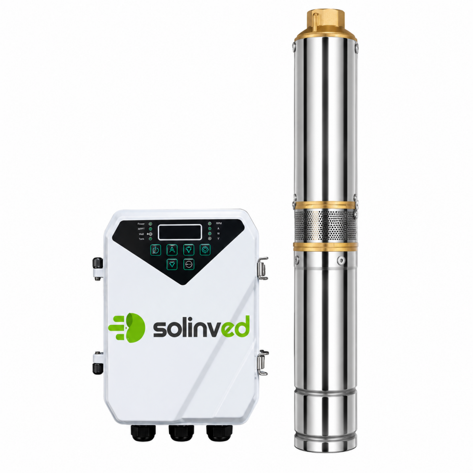 SOLINVED DC Pompa 4 İnç 48 Volt 750 Watt 6 Ton HMAX: 56 mt Outlet: 1,25