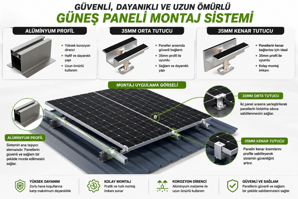 GÜNEŞ PANELİ MONTAJ SİSTEMİ
